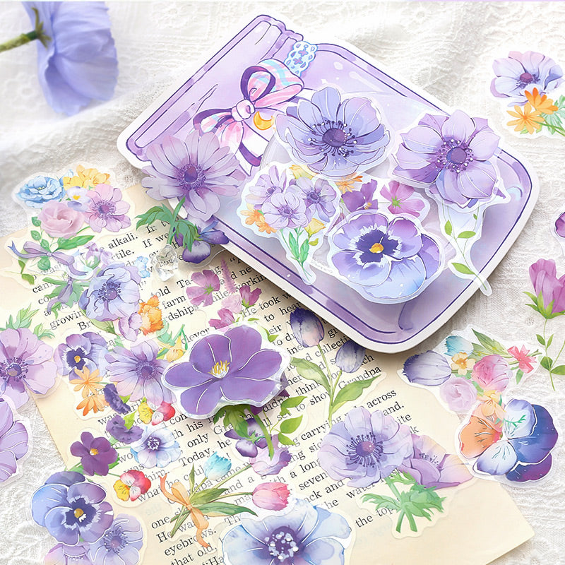 Blumen-Scrapbook-Aufkleber, 30 Stück