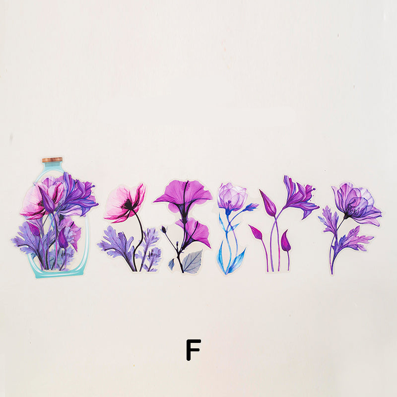 purple flower stickers