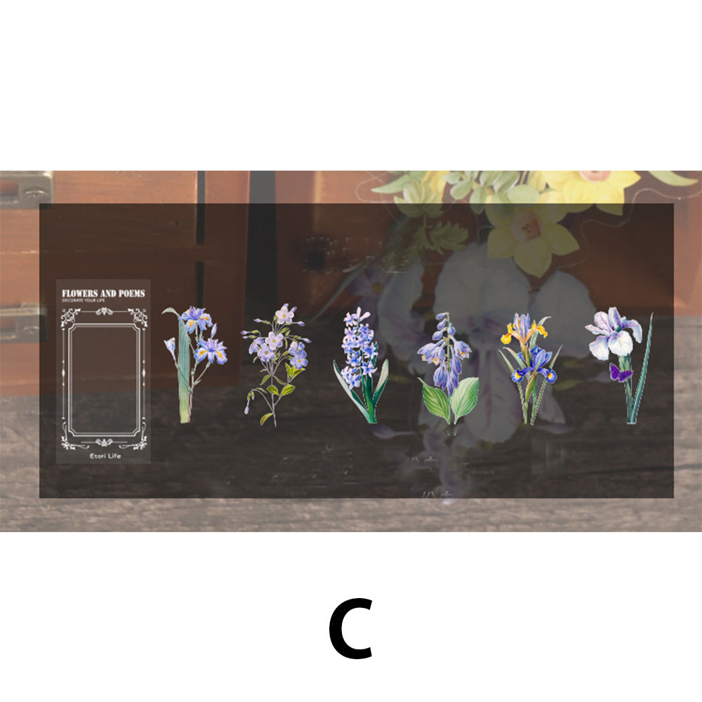 purple flower stickers