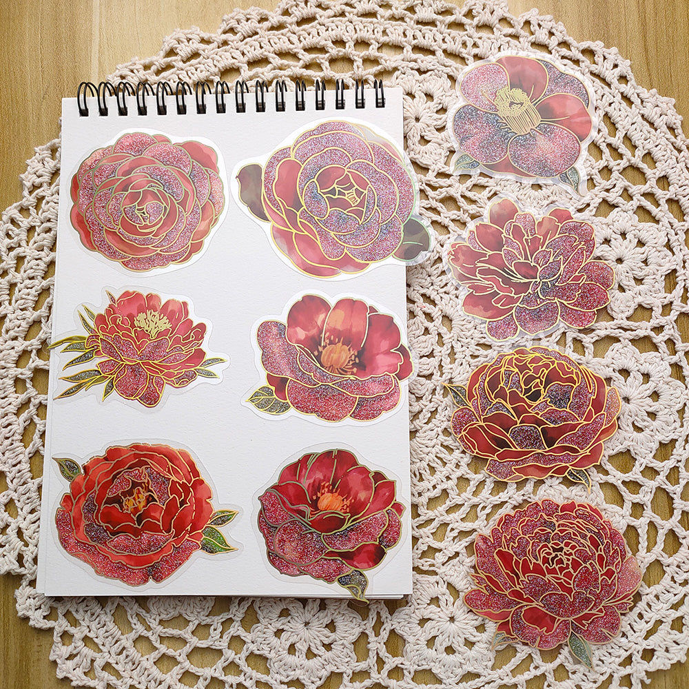 red-flower-stickers