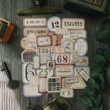 vintage scrapbook label stickers