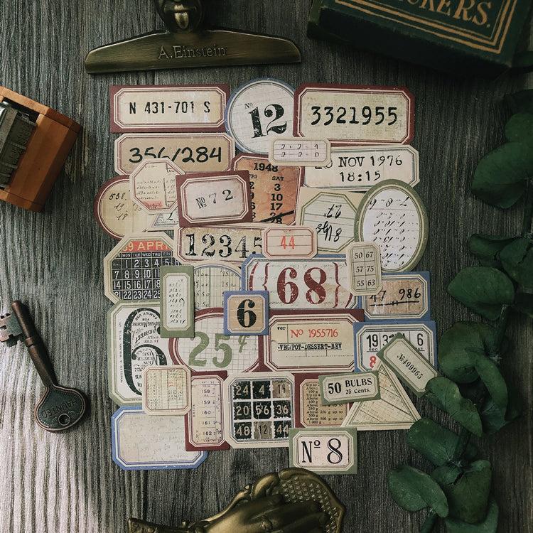 vintage scrapbook label stickers