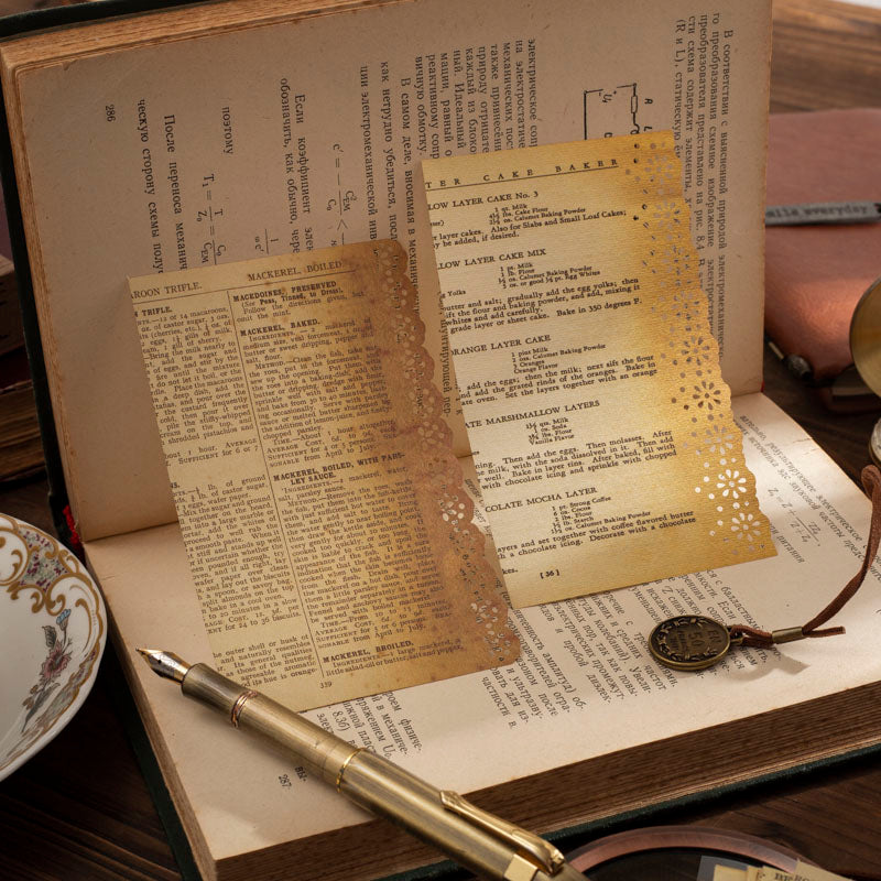 vintage recipe theme scrapbook paper