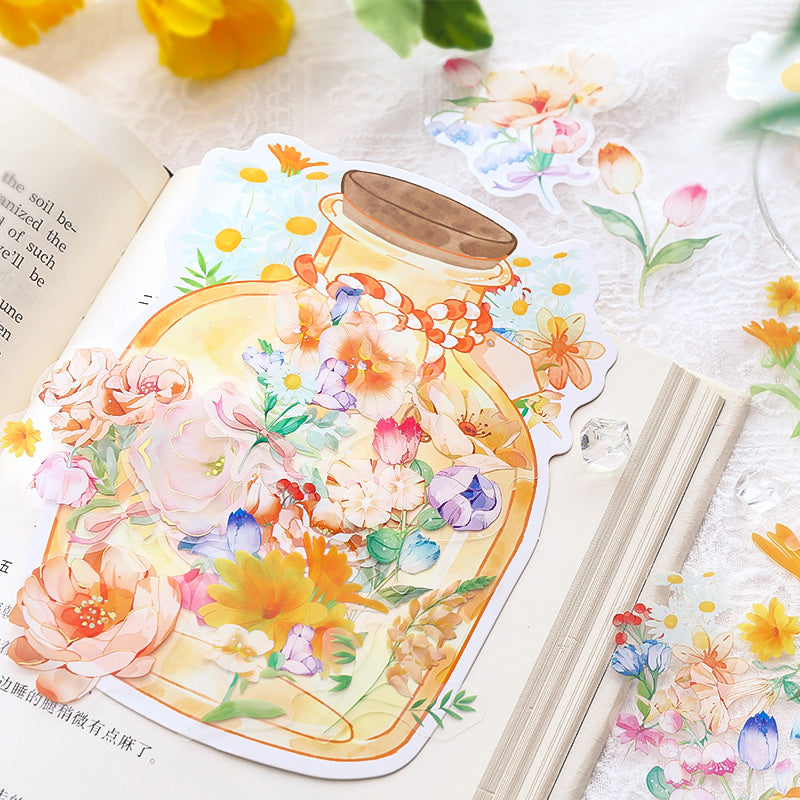 Blumen-Scrapbook-Aufkleber, 30 Stück