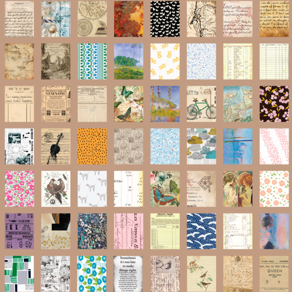 365 Mini Vintage-Style Journal Paper Set
