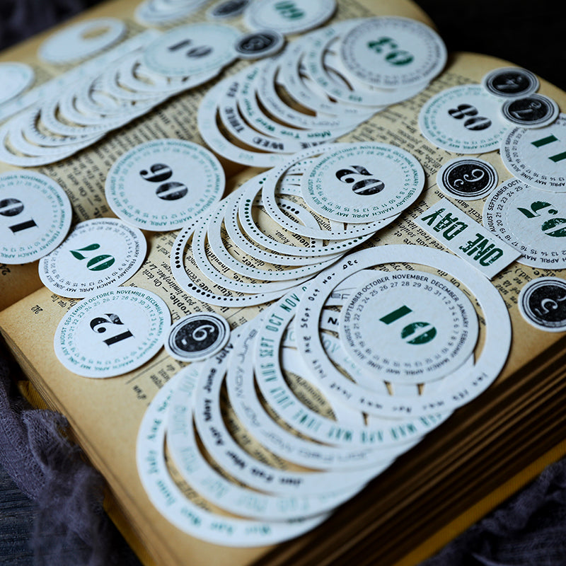 TZ Day After Day Circle Decorative Scrapbook Paper 33PCS