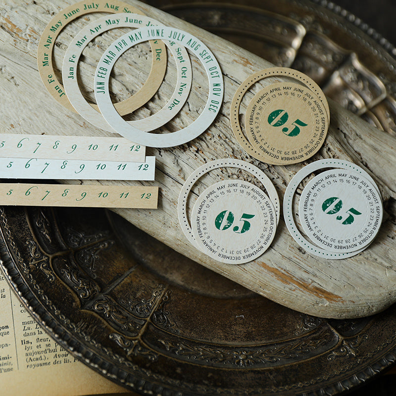 TZ Day After Day Circle Decorative Scrapbook Paper 33PCS