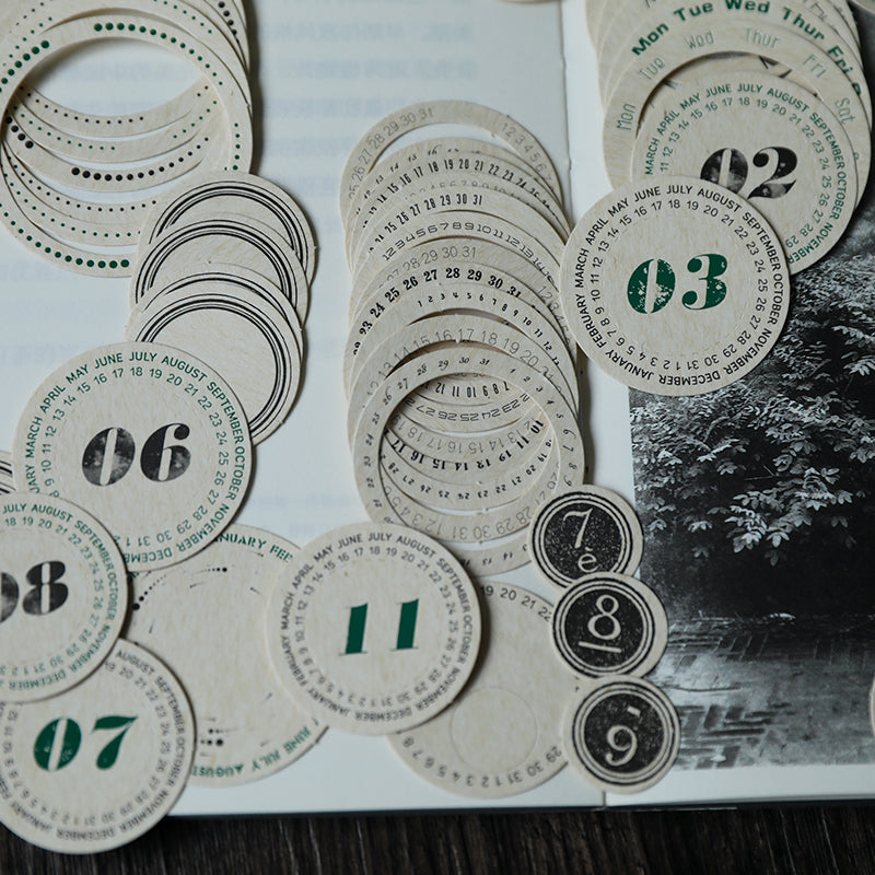 TZ Day After Day Circle Decorative Scrapbook Paper 33PCS