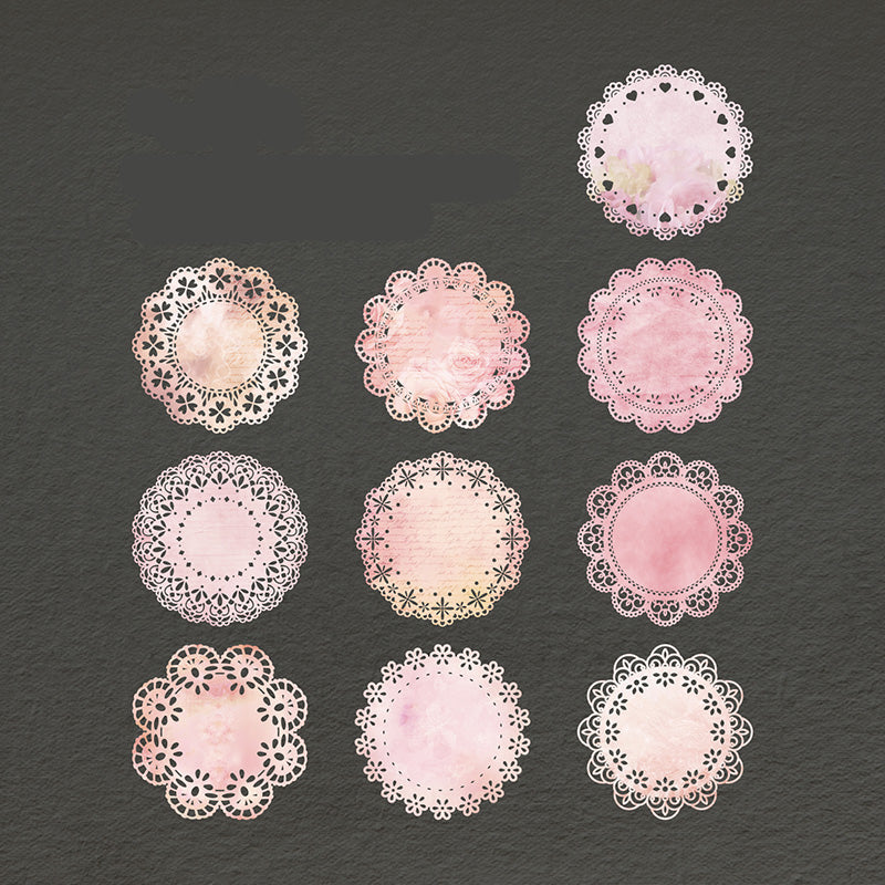 pink lace paper for art journal