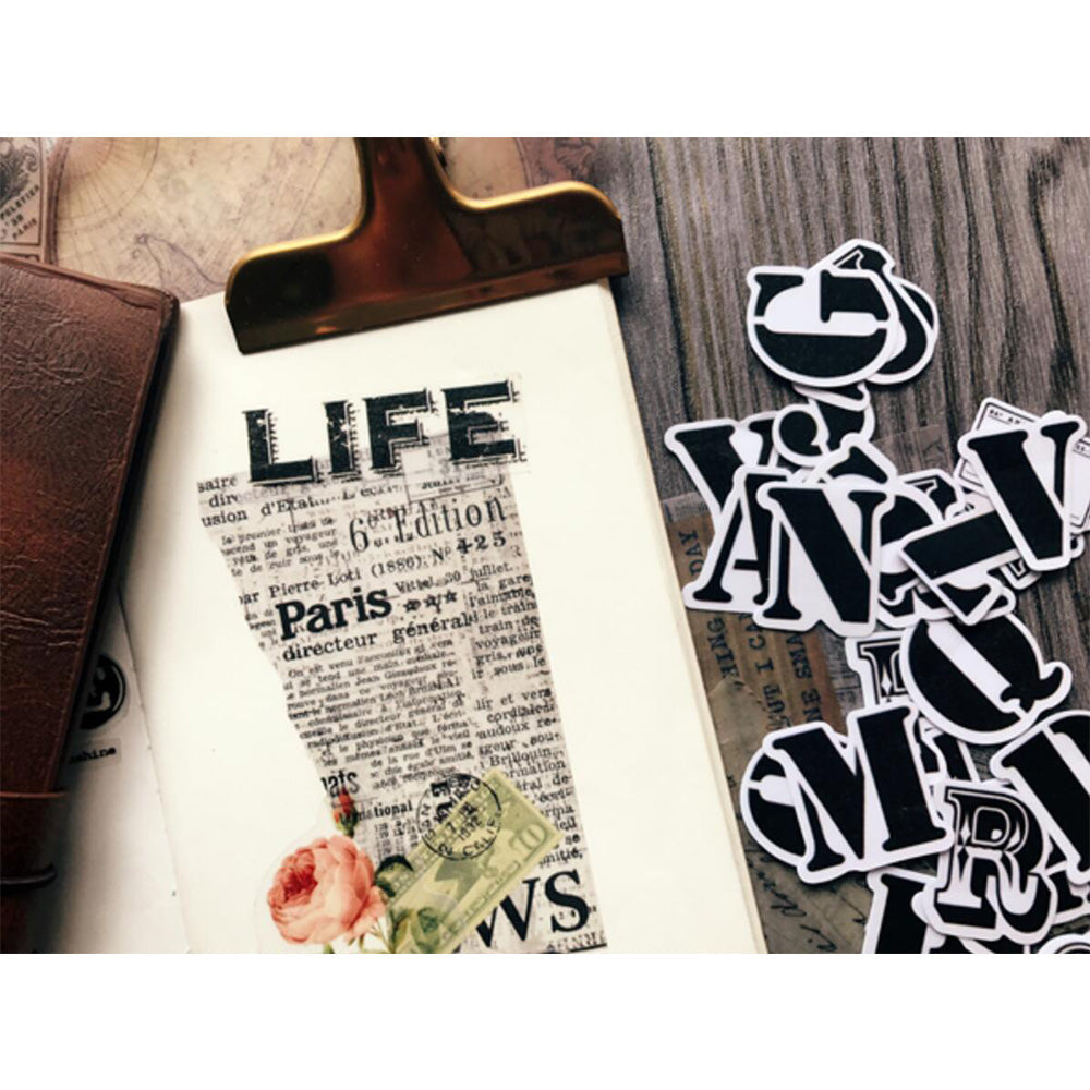 vellum letter stickers