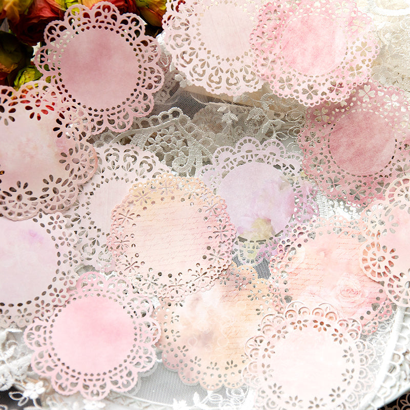 pink lace paper