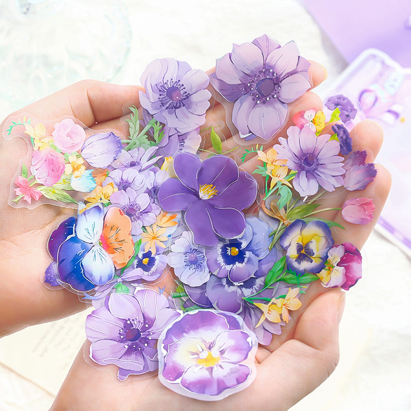 Blumen-Scrapbook-Aufkleber, 30 Stück