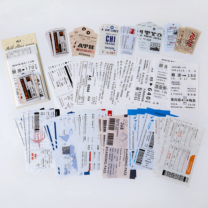 travel ticket decorative papers