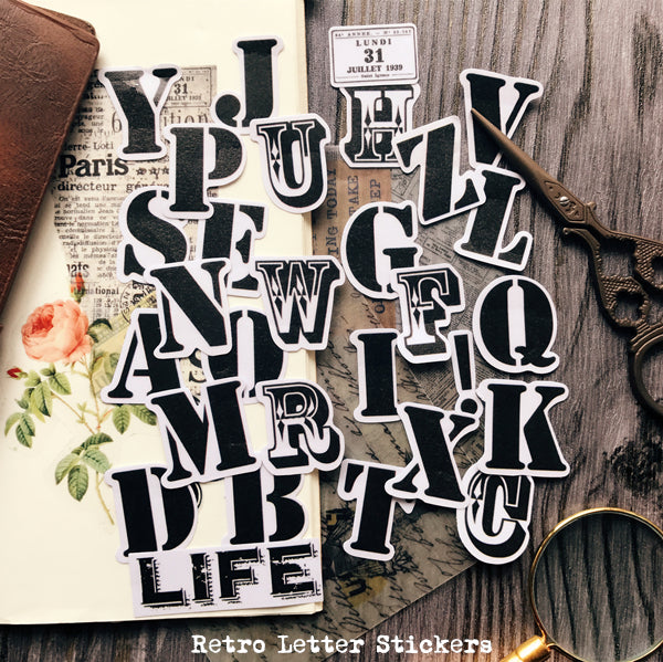 vellum letter stickers