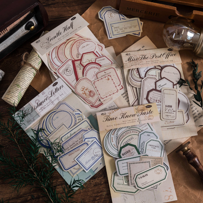 Retro Stickers / Vintage Stickers For Scrapbooking and Journaling