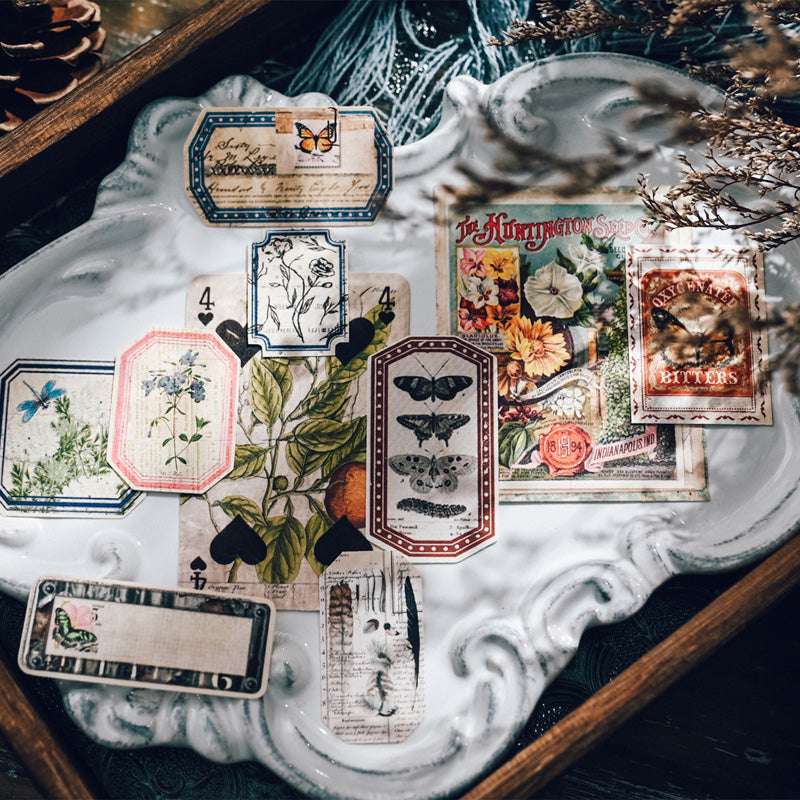 vintage label stickers for junk journal