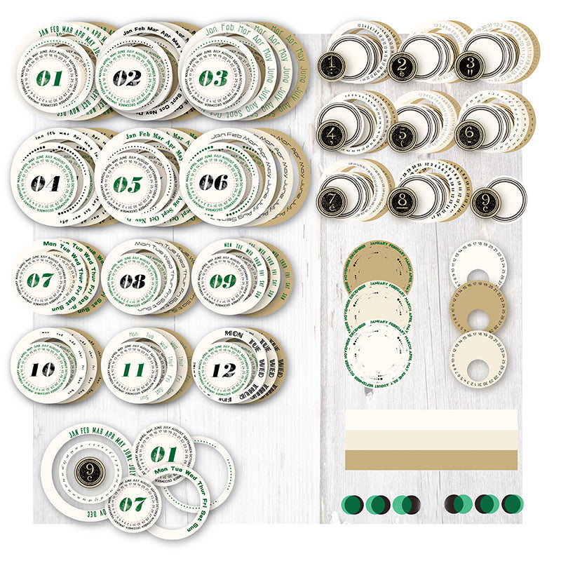 TZ Day After Day Circle Decorative Scrapbook Paper 33PCS