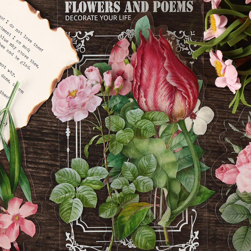 clear flower stickers