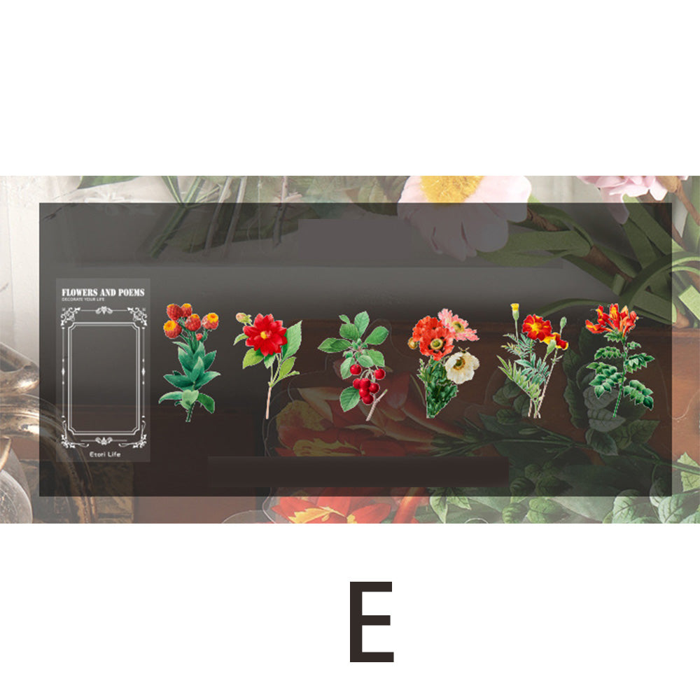 vintage flower stickers