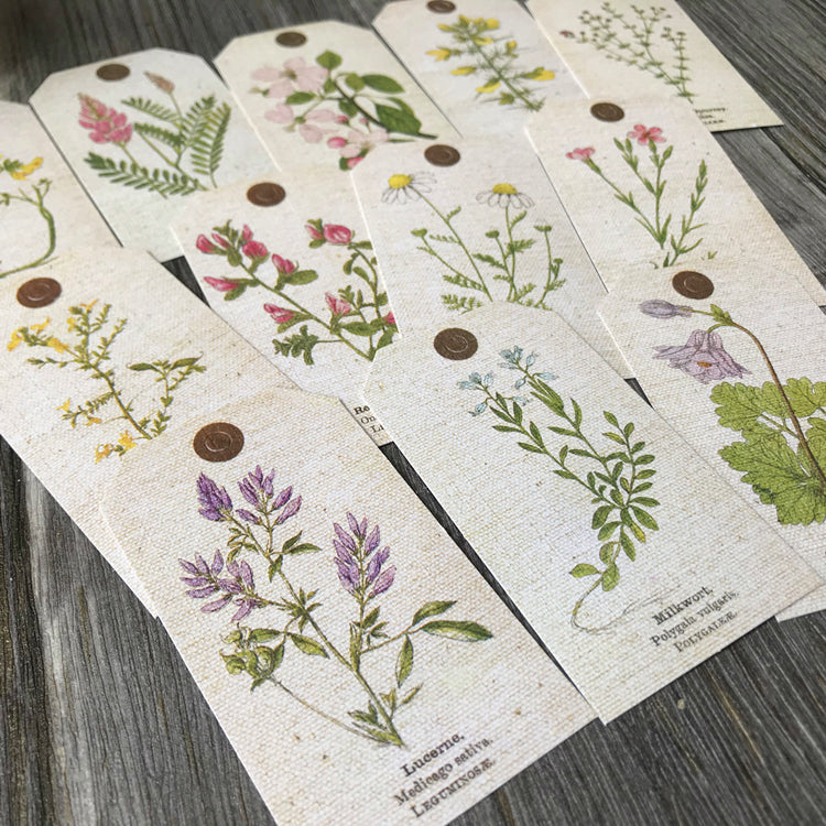 vintage plant tag for journaling