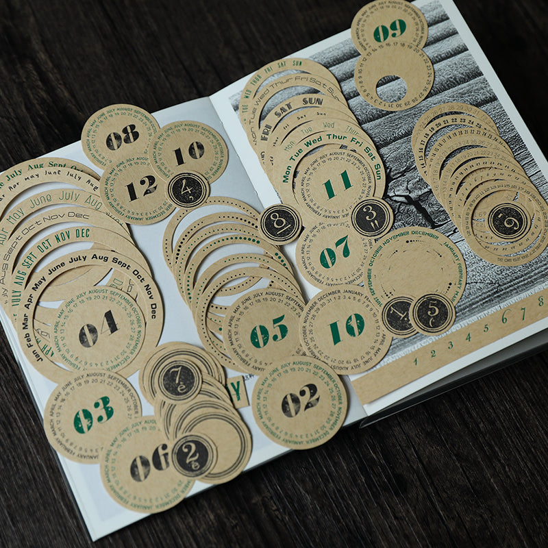 TZ Day After Day Circle Decorative Scrapbook Paper 33PCS