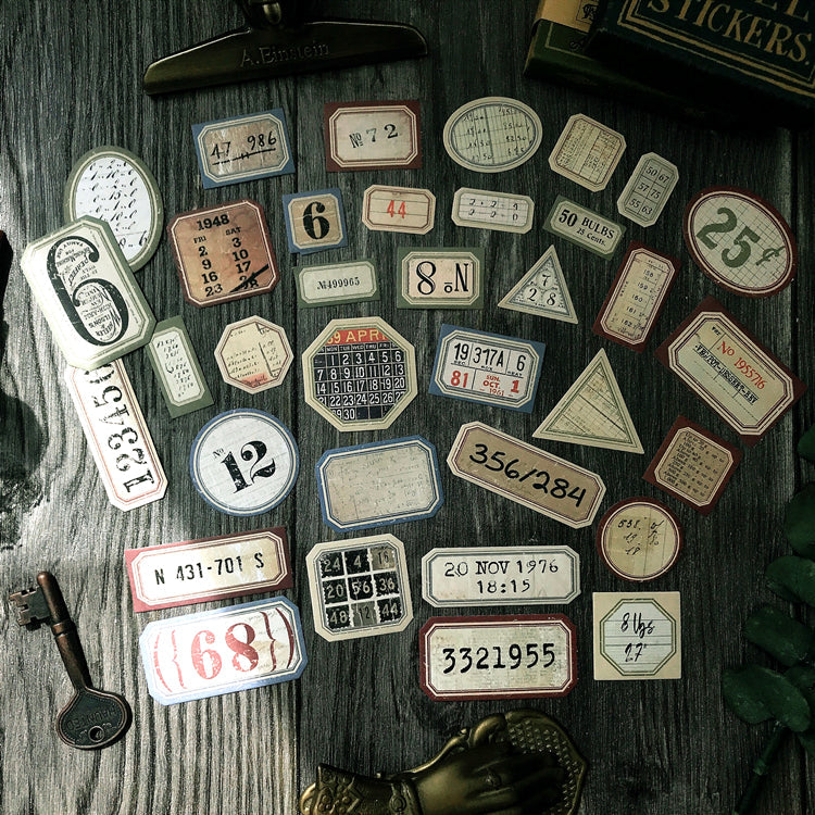 vintage label stickers for junk journal