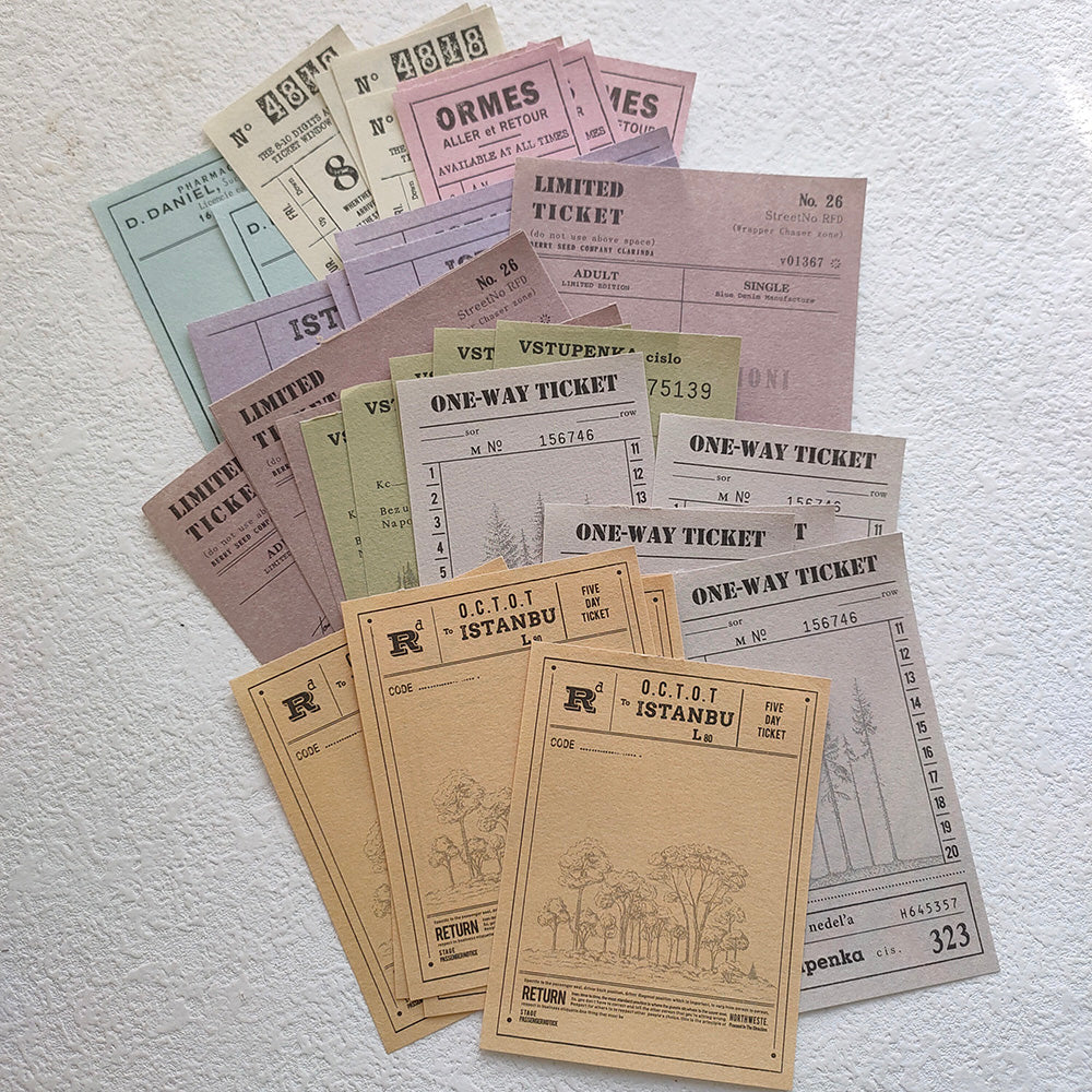 retro memo paper for scrapbook 40pcs