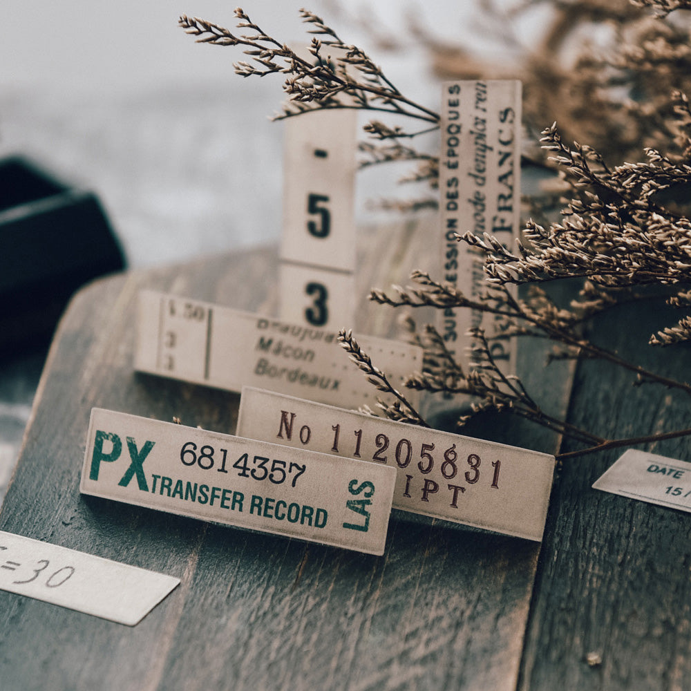 Etiquetas engomadas del washi de la etiqueta del vintage de JU