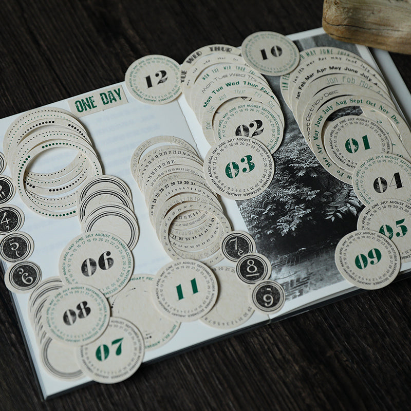 TZ Day After Day Circle Decorative Scrapbook Paper 33PCS