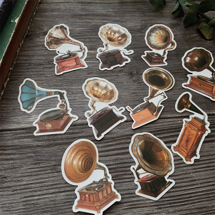 vintage phonograph sticker for junk journal