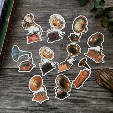 vintage record player stickers