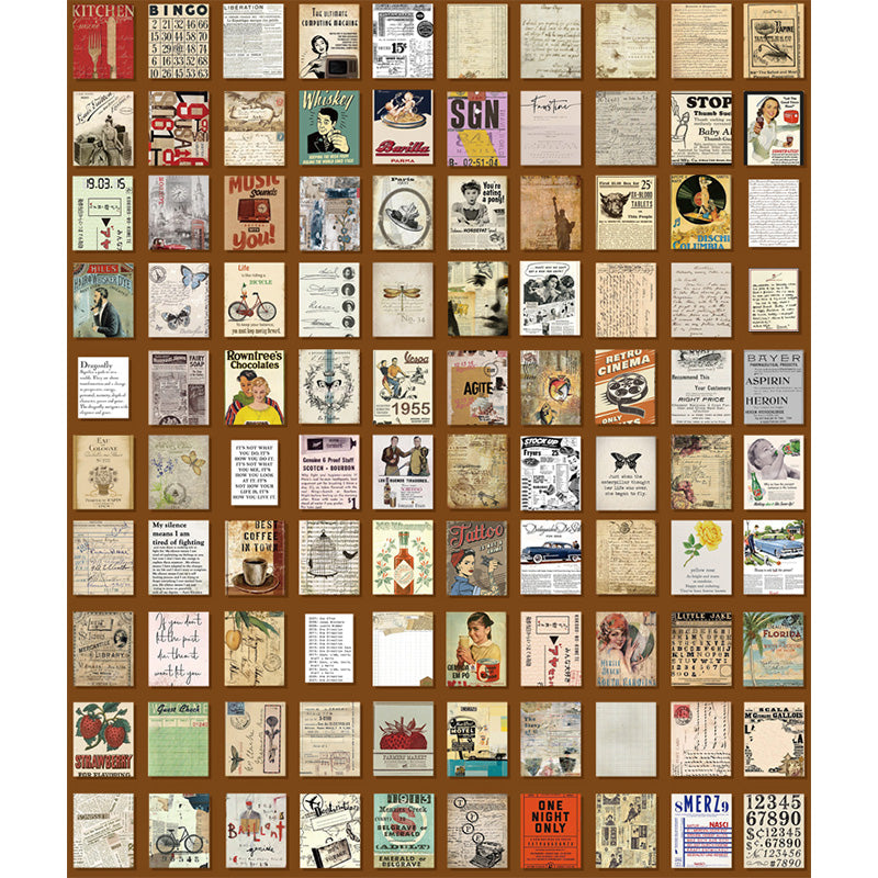 365 Mini juego de papel de diario de estilo vintage