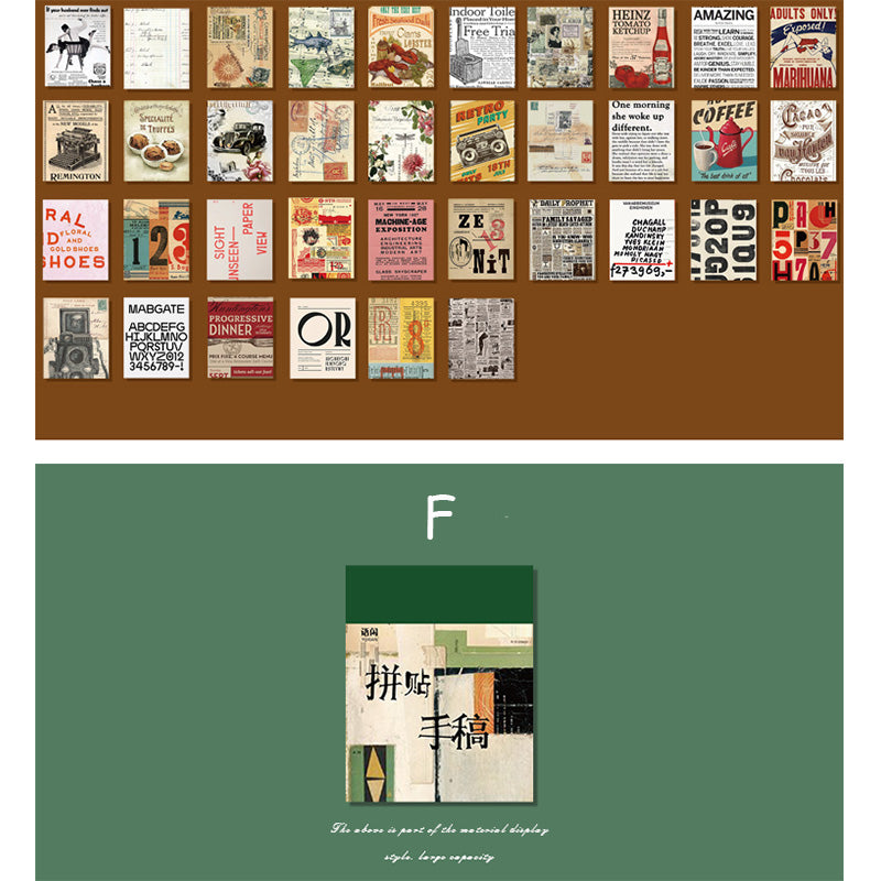 365 Mini juego de papel de diario de estilo vintage