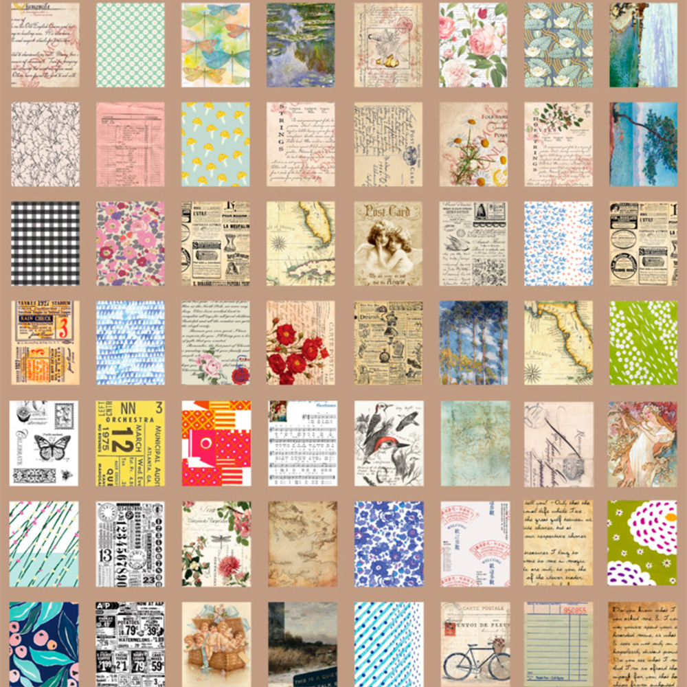 365 Mini juego de papel de diario de estilo vintage