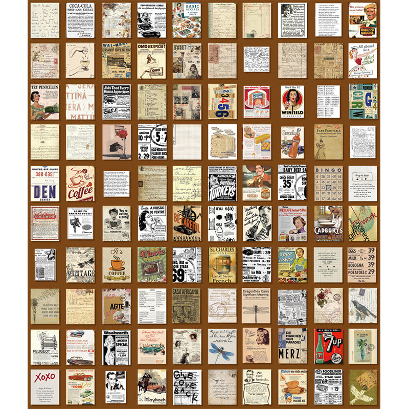 365 Mini juego de papel de diario de estilo vintage