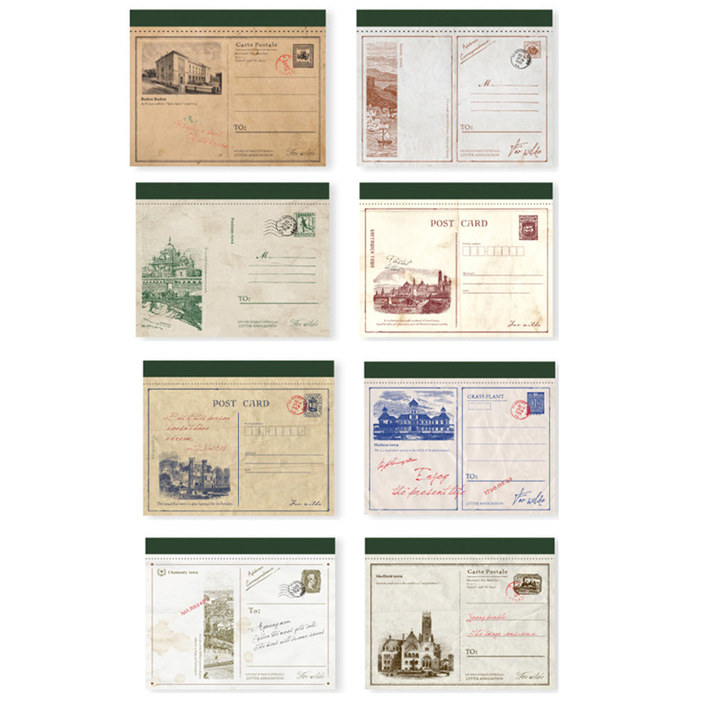 Vintage Post Card Theme Decorative Papers