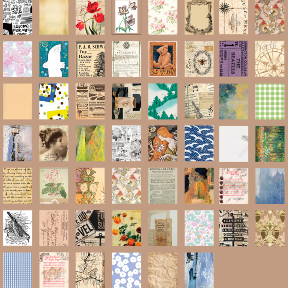 365 Mini juego de papel de diario de estilo vintage