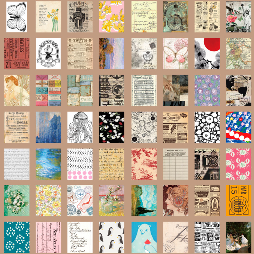 365 Mini juego de papel de diario de estilo vintage