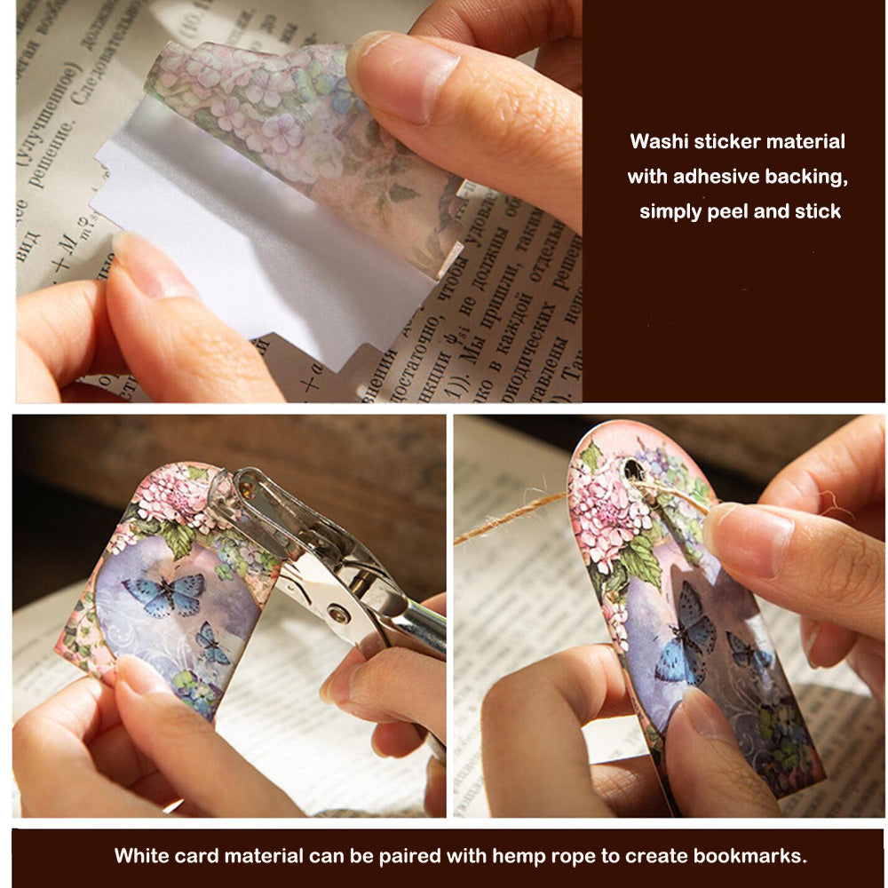 Flower Washi Sticker & Tag Kit