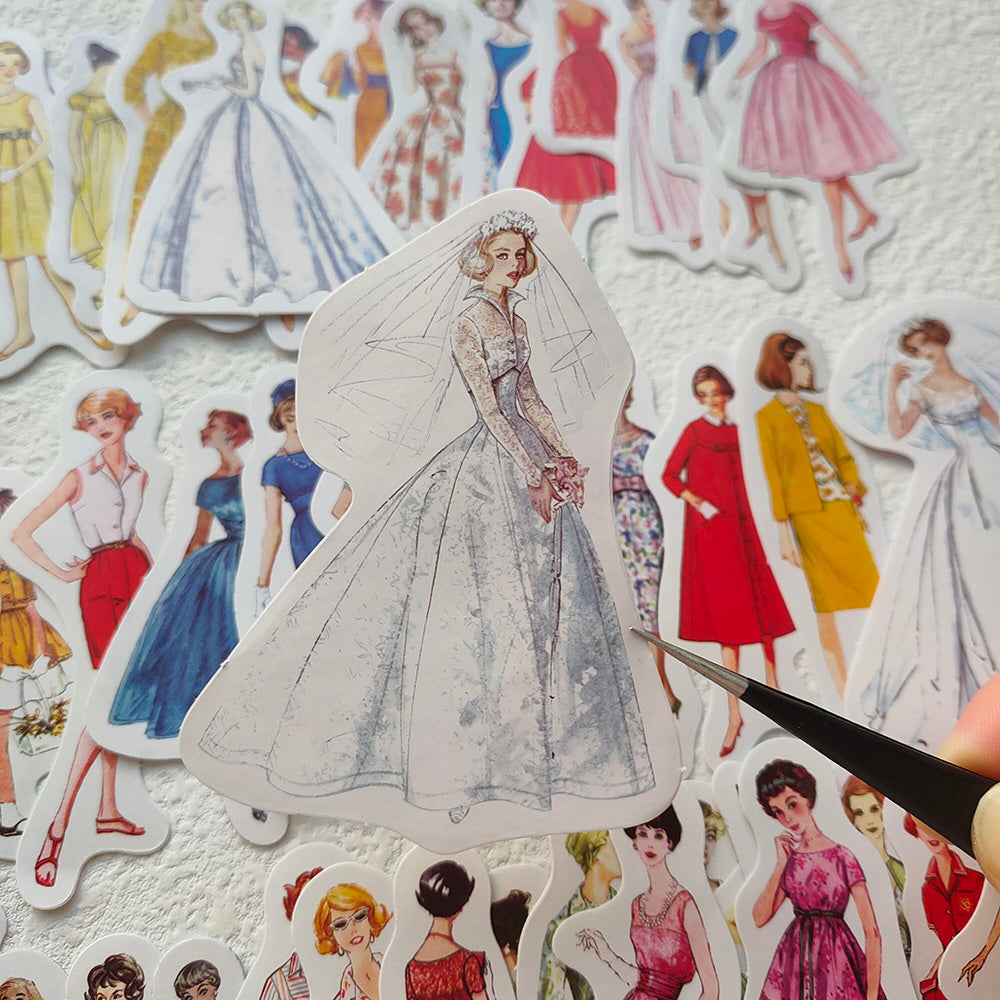 Fashoin Sticker TANGSHI Fashion Magazine Women Stickers 120PCS