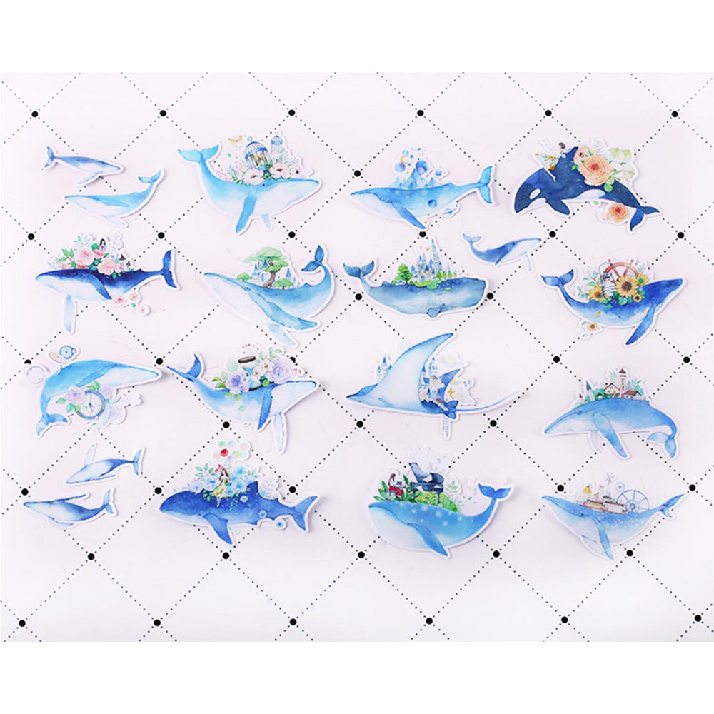 beautiful blue whale stickers 