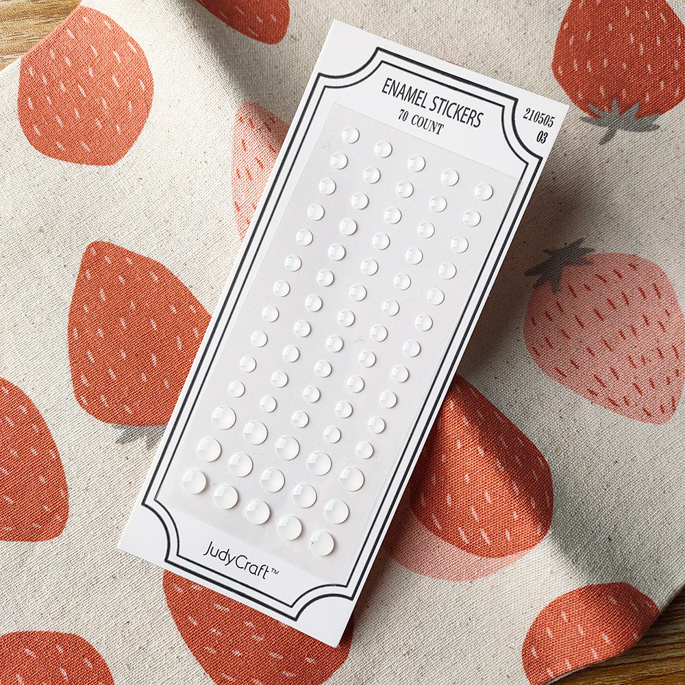 white enamel stickers