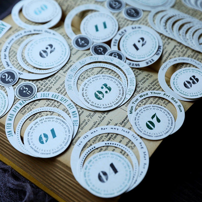 TZ Day After Day Circle Decorative Scrapbook Paper 33PCS