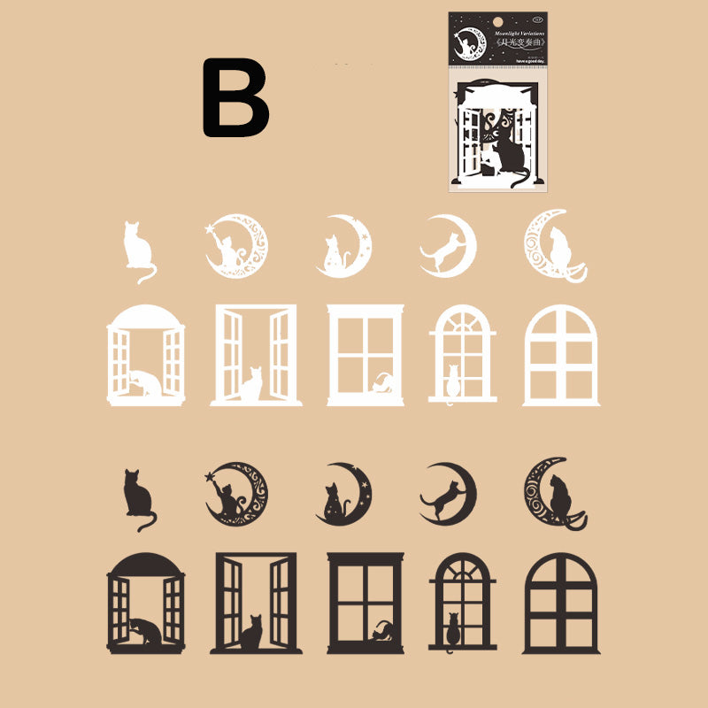 cat and window die cut scrapbook paper