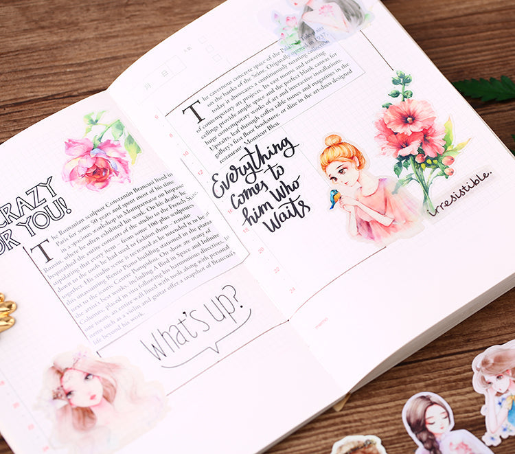 women sticker for scrapbooking