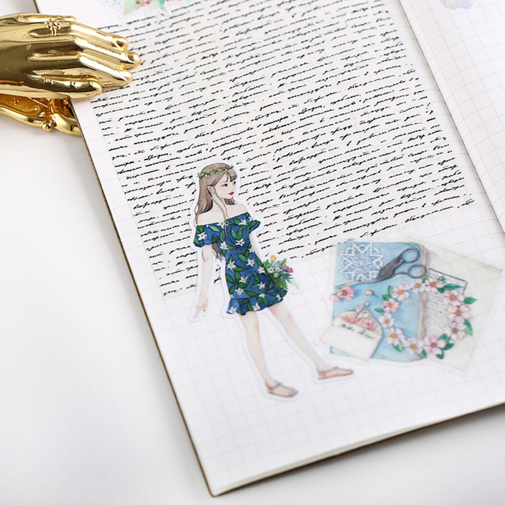 girl sticker for art journal
