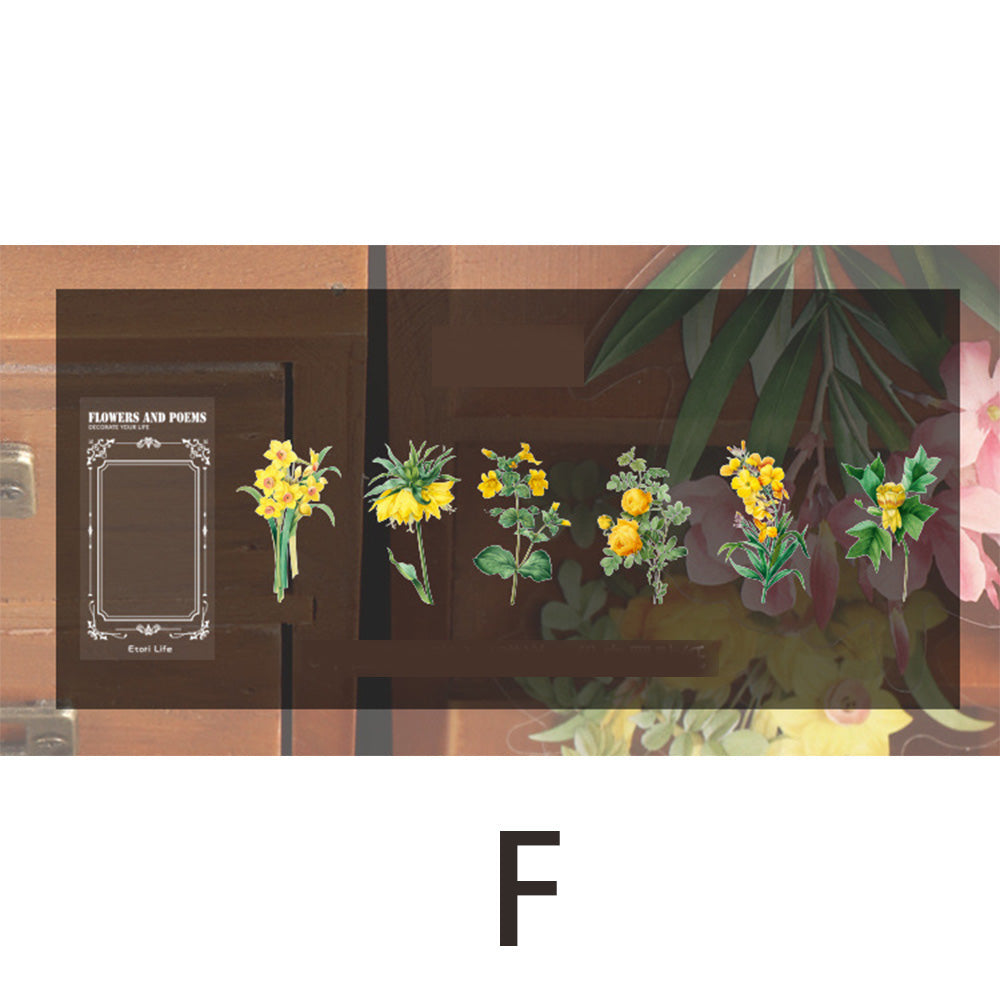 yellow flower stickers